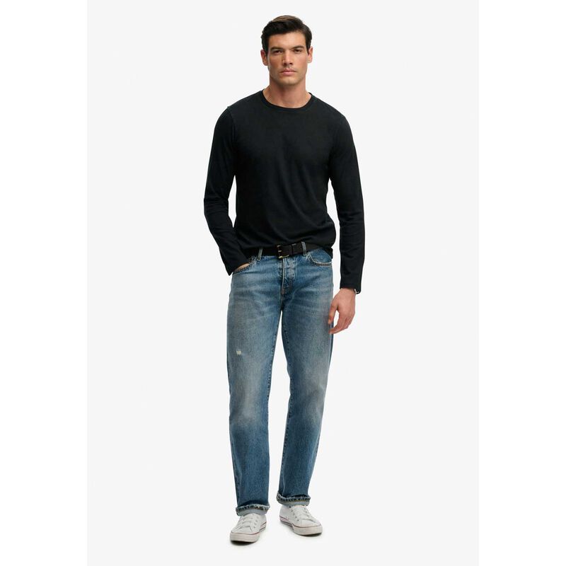 Superdry Classic Cotton Linen Long Sleeve Top image number 3